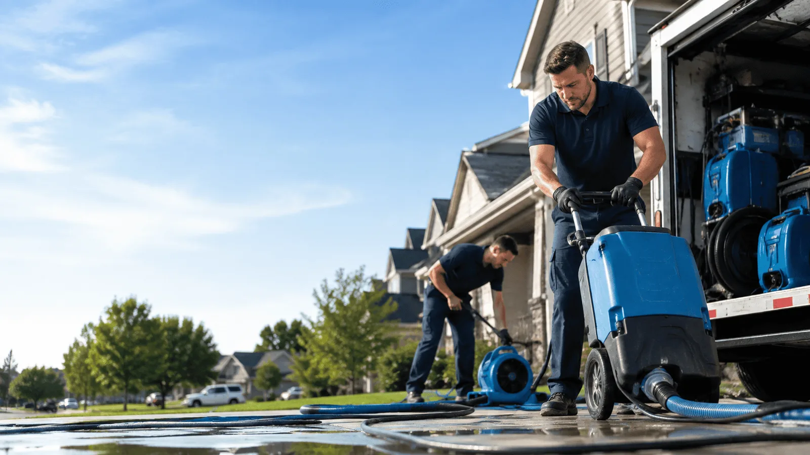 Dehumidification being performed in Bradfordwoods, PA